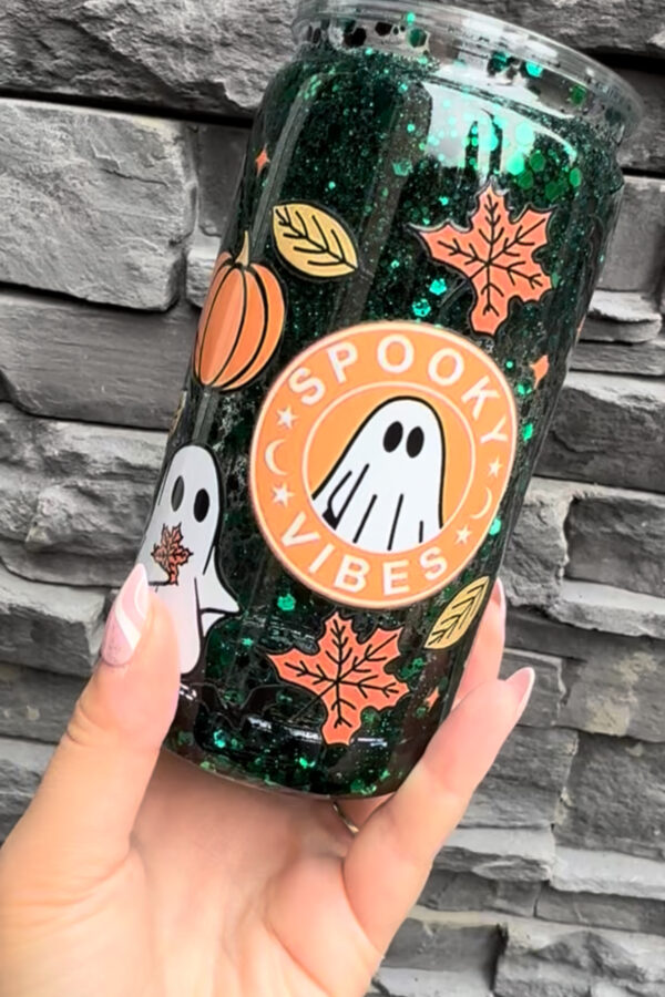 Mug snow globe à paillettes