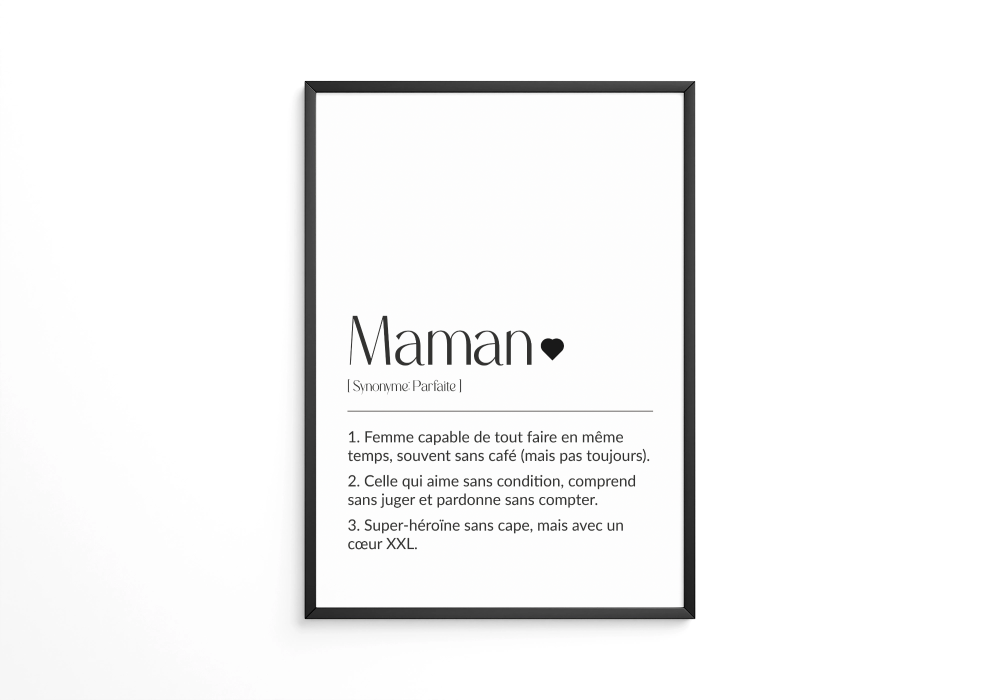 Affiche Définition Maman