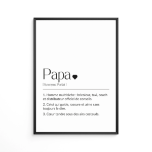 Affiche Définition Papa